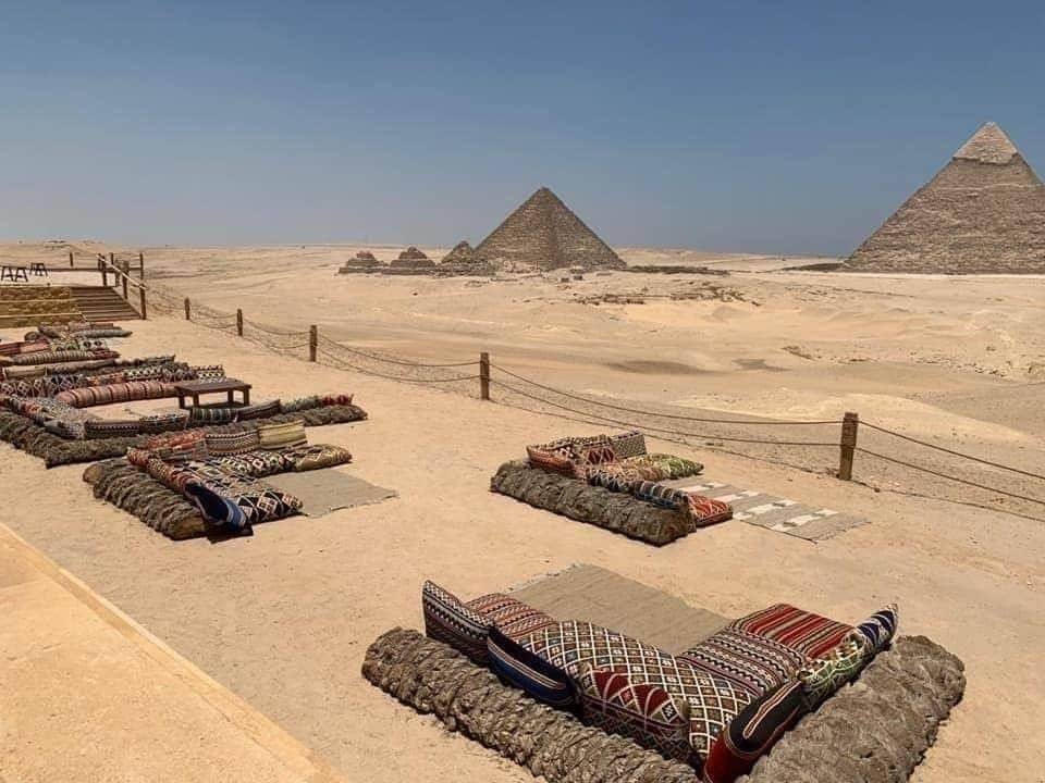 a Bedouin dinner experience, with the Giza Pyramids
