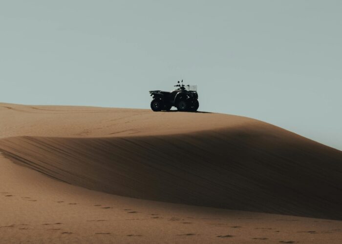 buggys à travers un paysage désertique
