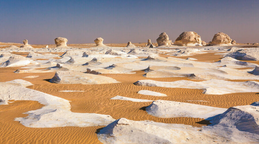 white chalk rock formations of the Bahariya White Desert