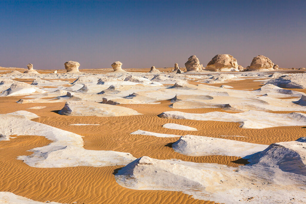 white chalk rock formations of the Bahariya White Desert
