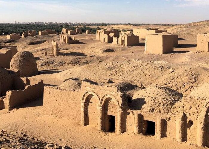 Vue panoramique de l'Oasis de Kharga, la plus grande oasis d'Égypte